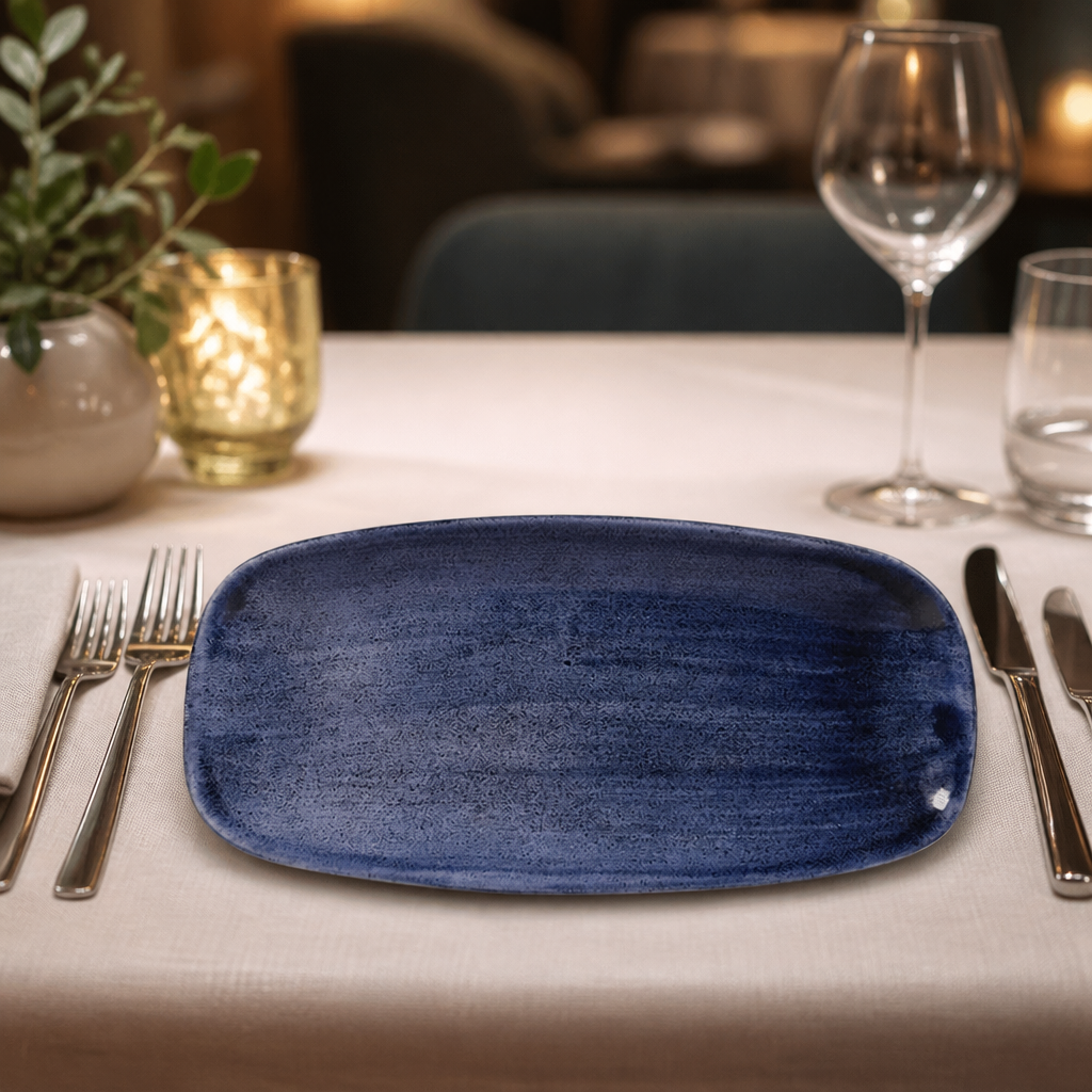 Commercial Chefs Plates Cobalt 298 x 153mm 12 Pack