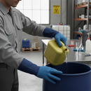 Premium Chemical Resistant Nitrile Gauntlet Gloves, 1.23mm Thick for Oil and Grease Protection, Enhanced Grip and Comfort
