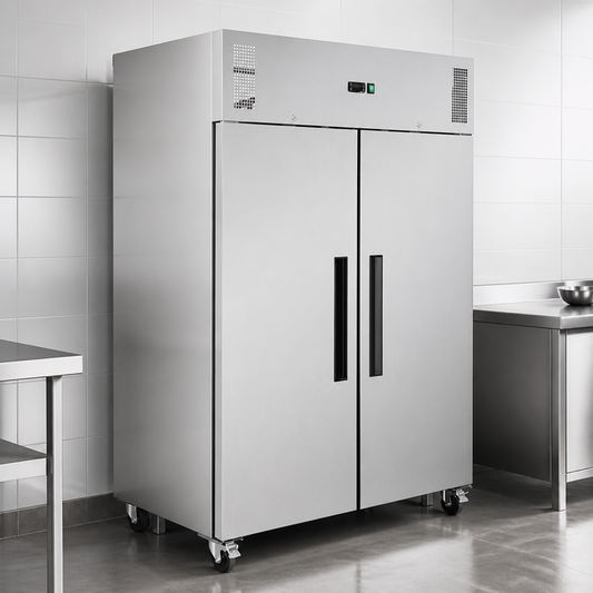 Commercial Double Door Upright Freezer 1200Ltr Capacity