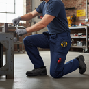Premium Heavy Duty Work Trousers Short Leg in Navy, Sizes 28-52 for Tradesmen - High-Quality Professional Grade for Industrial and Commercial Appli...