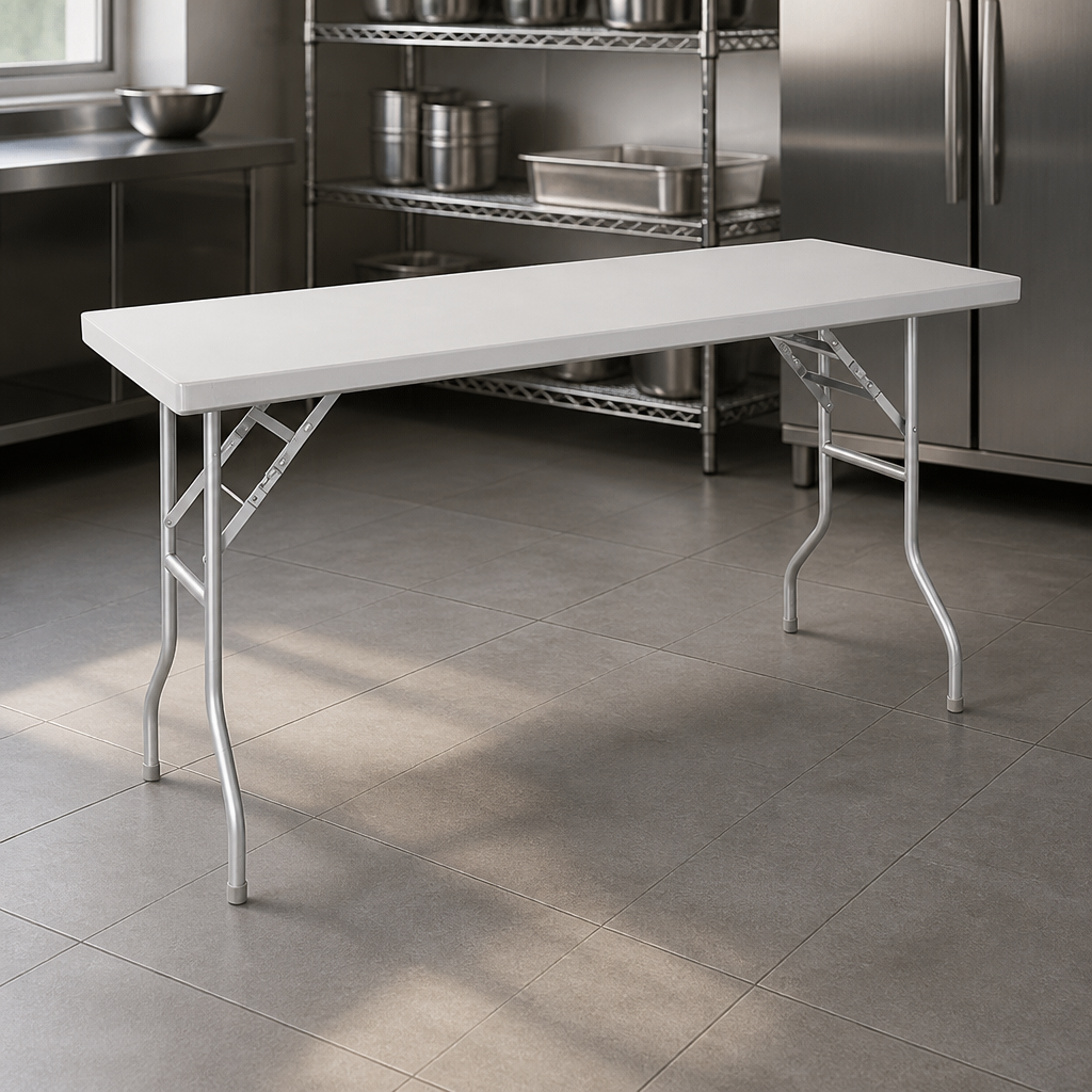 Commercial Stainless Steel Folding Work Table 1220x610mm