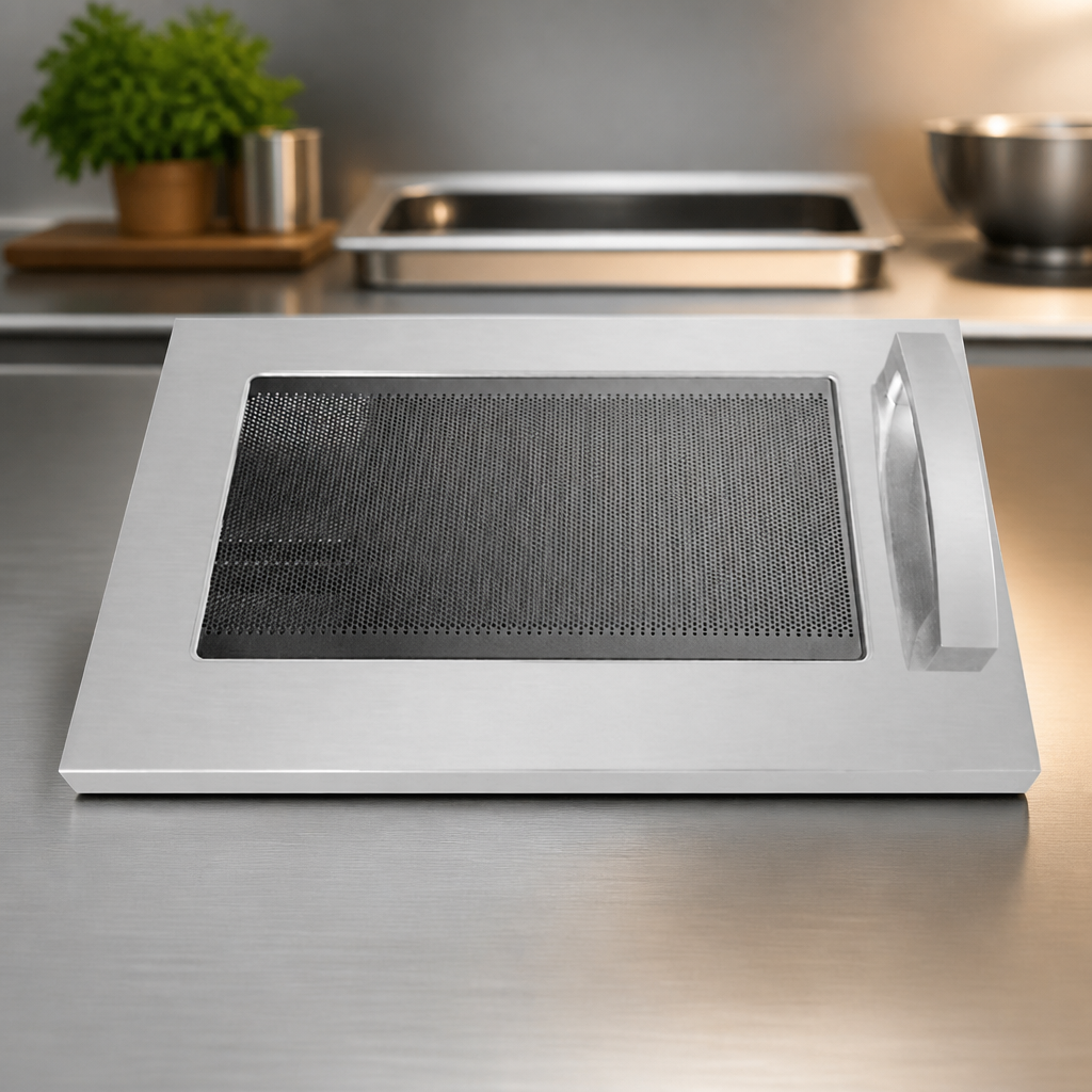 Commercial Microwave Door Assembly 265.3mm High Steel Material
