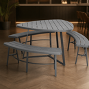 Commercial Picnic Bench Set with Heat-Resistant Tabletop