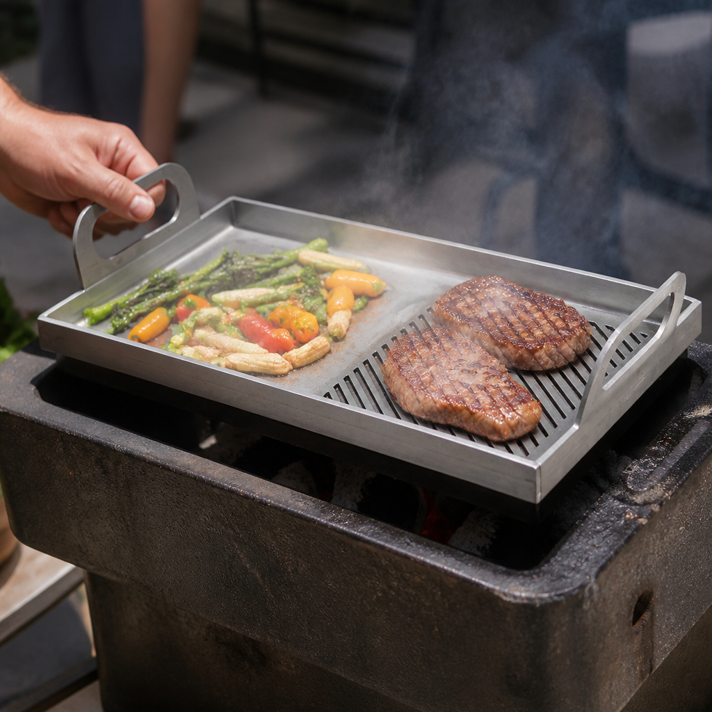 Commercial Plancha Plate 402mm Stainless Steel for Grill
