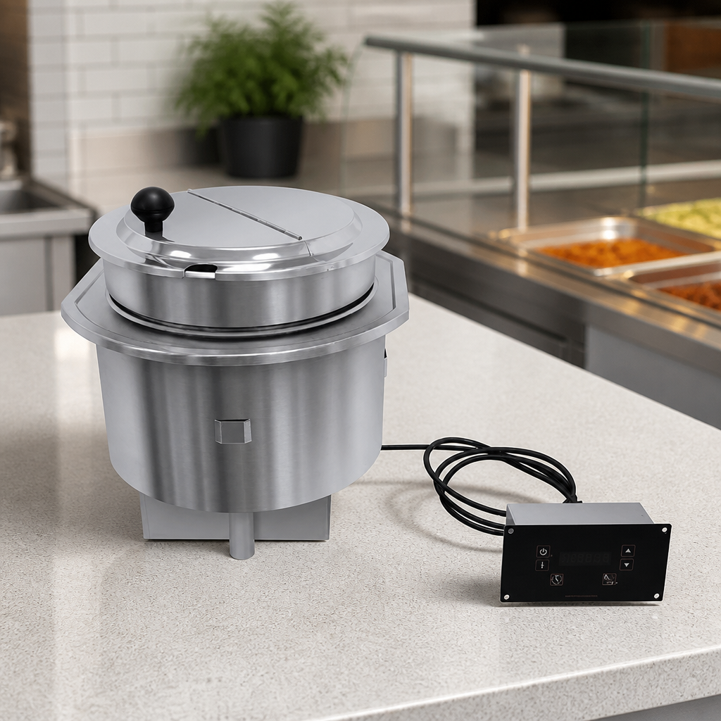 10Ltr Commercial Heated Well Soup Kettle for Service