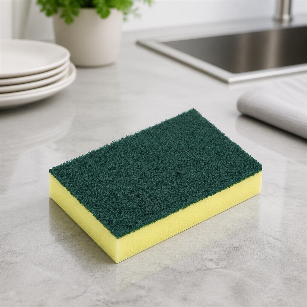 Foam Scourers 10 Pack - Commercial Kitchen Cleaning Supplies