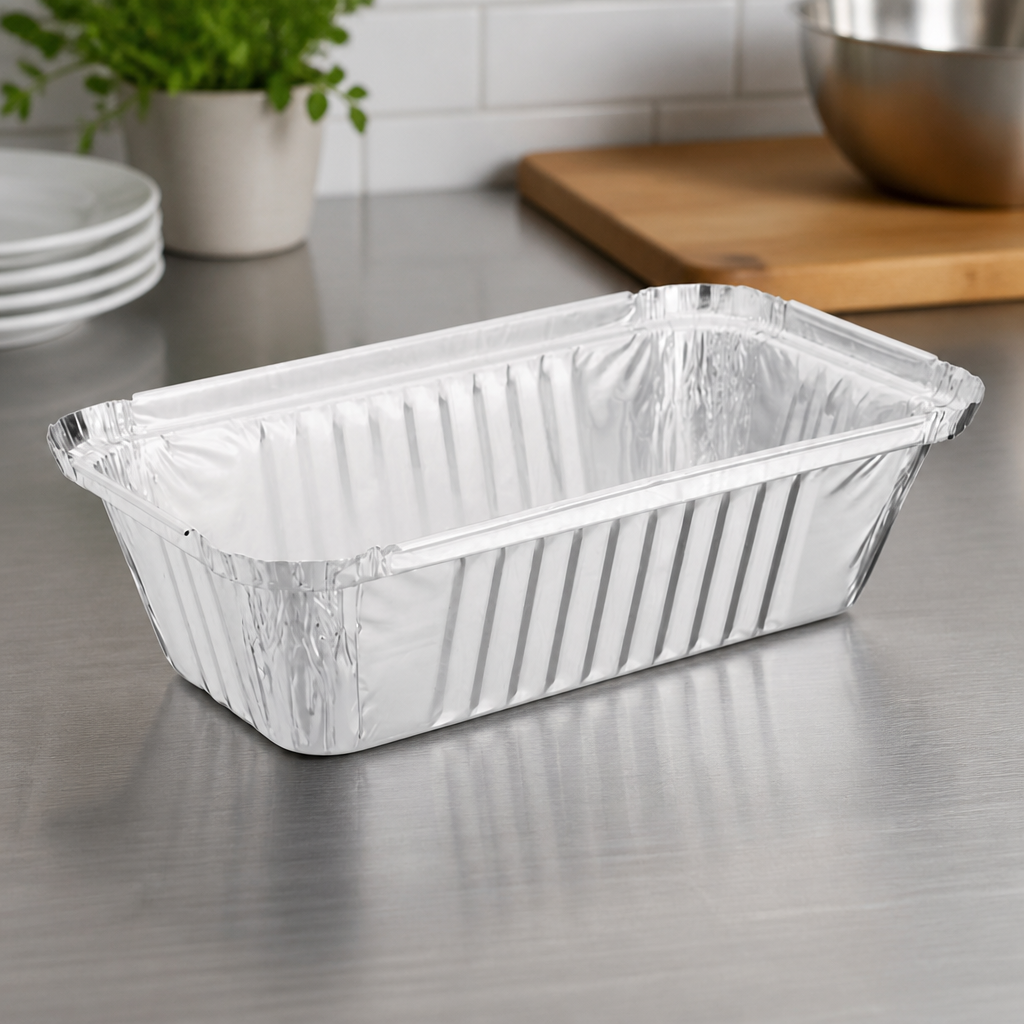 660ml Aluminium Foil Takeaway Food Containers with Lids 50 Pack