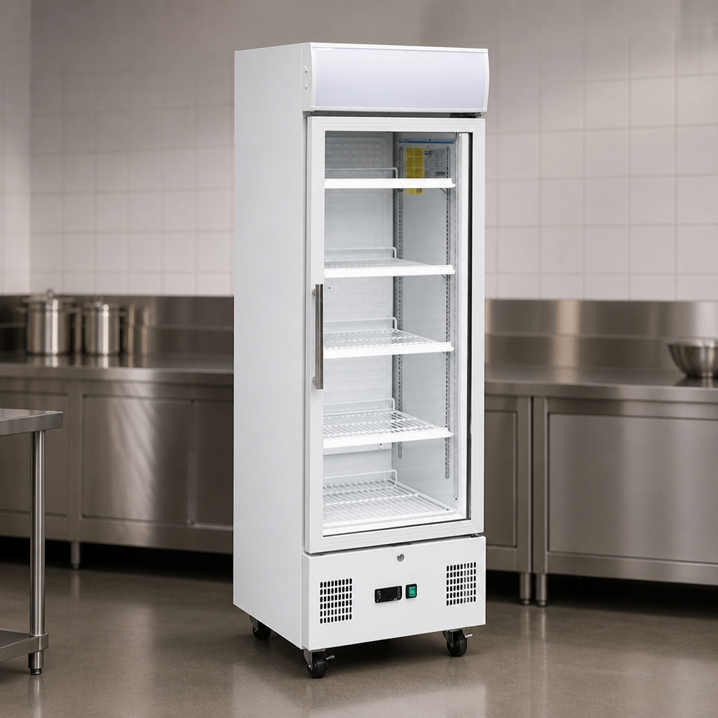 Commercial Upright Display Fridge 218Ltr Electric