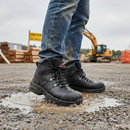 Premium Waterproof Safety Boot with Internal Metatarsal Guard, Non-Metallic Protective Toecap and Robust Durability Materials - Sizes 4-14