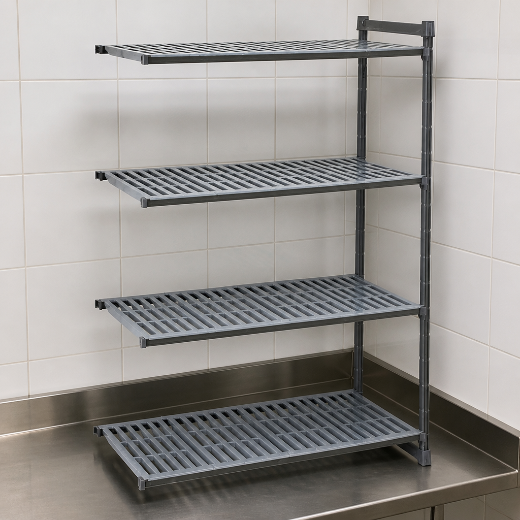 4 Tier Add-On Racking Unit with Vented Shelves