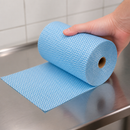 Commercial Non-Woven Cleaning Cloth Roll 300 Sheets Blue