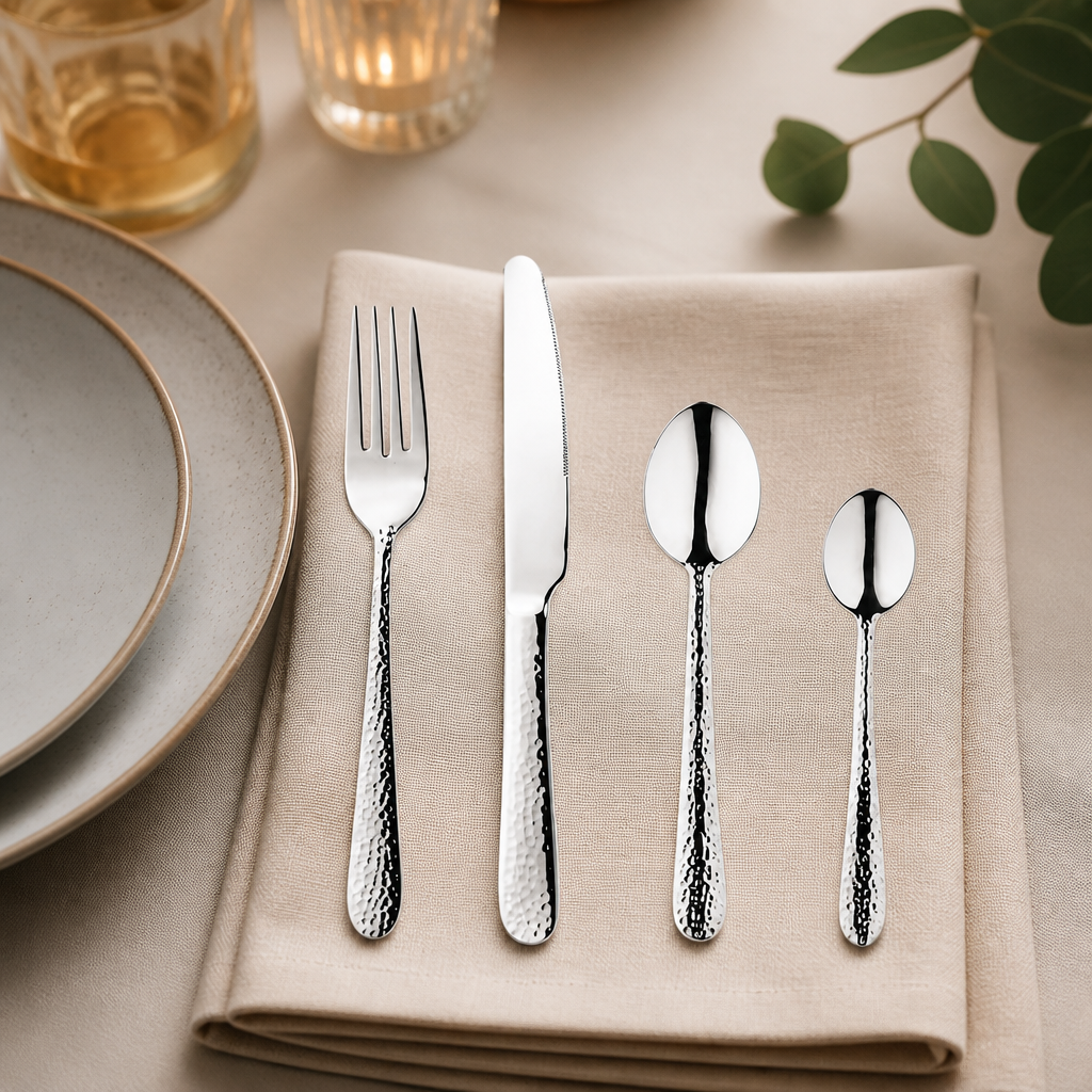 48-Piece Commercial Stainless Steel Cutlery Set for Dining