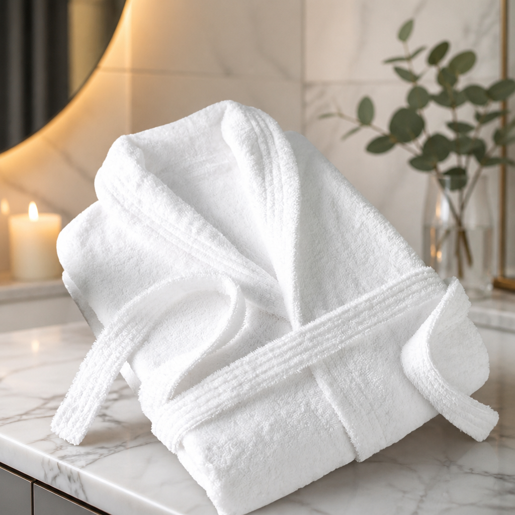 Large Eco-Friendly Spa Bathrobe - 100% Organic Cotton