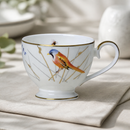 Commercial Footed Tea Cups 220ml Set of 12 Durable Bone China