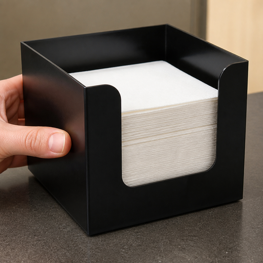Commercial Black Napkin Holder for Restaurants and Cafes
