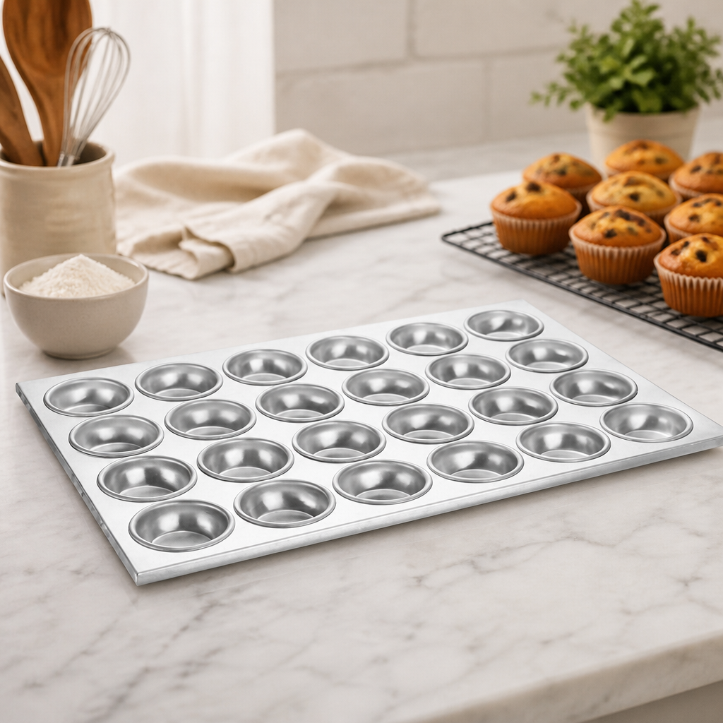 Commercial Aluminium Muffin Tray 24 Cup Capacity Baking Tin