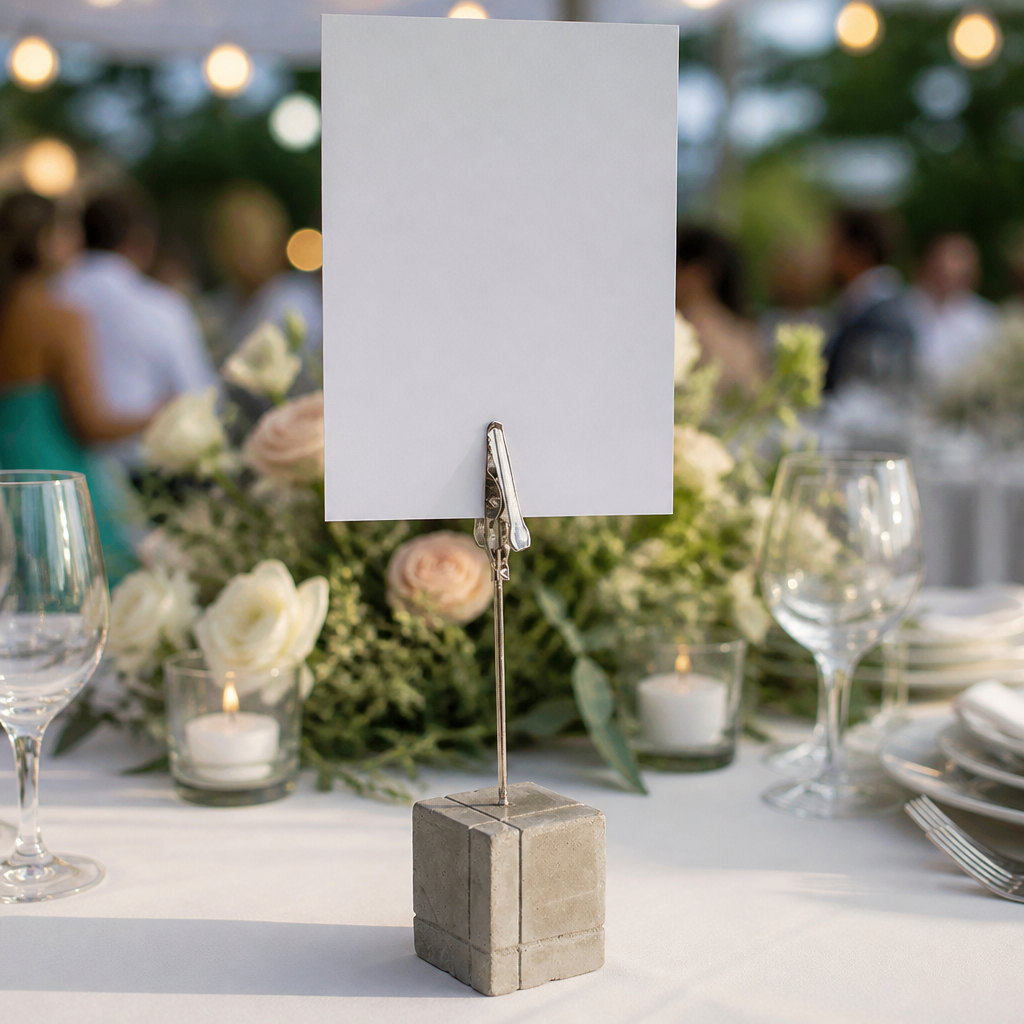 Commercial Concrete Effect Table Stand Menu Holders 4 Pack