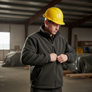 Premium Heavy Duty Fleece Jacket 380GSM - Charcoal Grey, 3XL-4XL with Zipped Pockets and Adjustable Waist