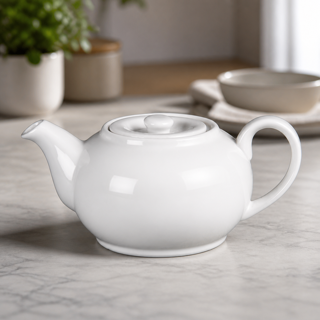 Commercial Teapots 426ml Porcelain Whiteware 4 Pack