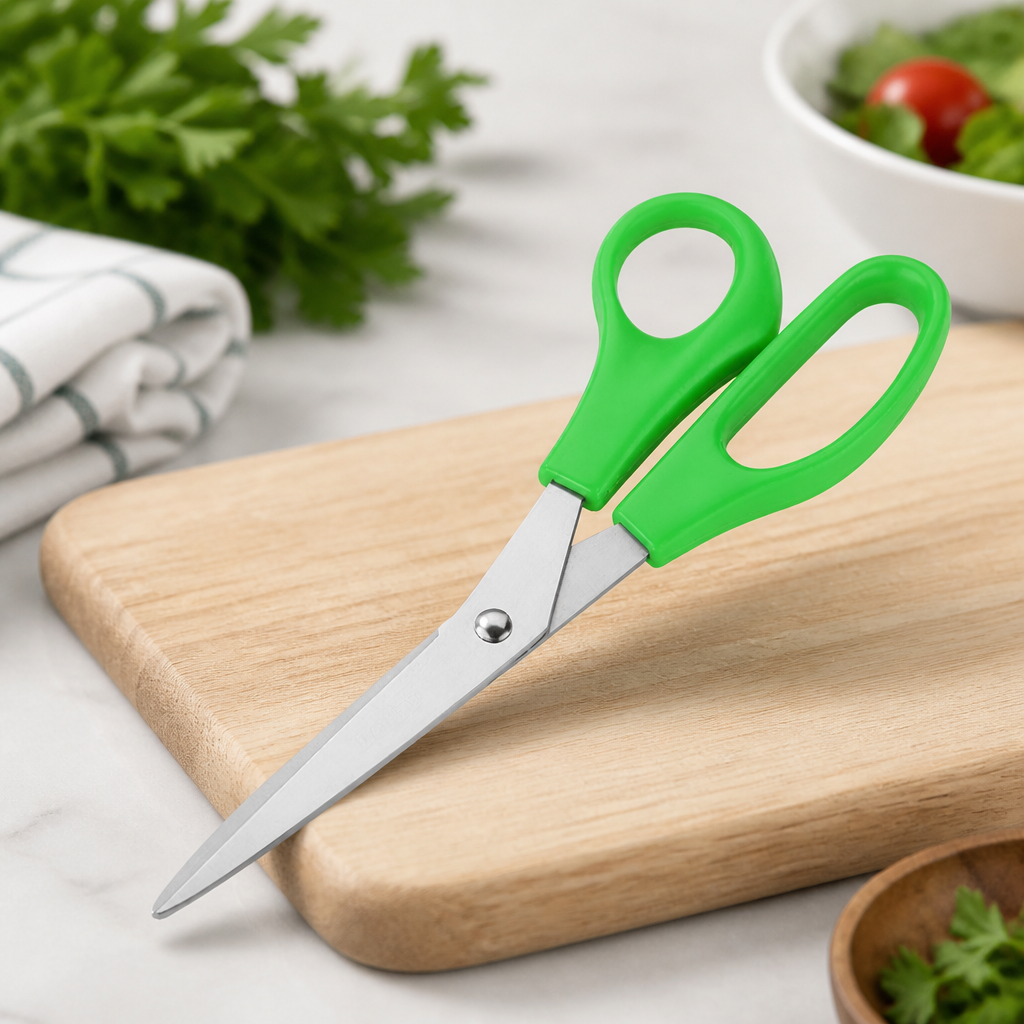 Commercial Green Colour Coded Kitchen Scissors 8 Inch Length