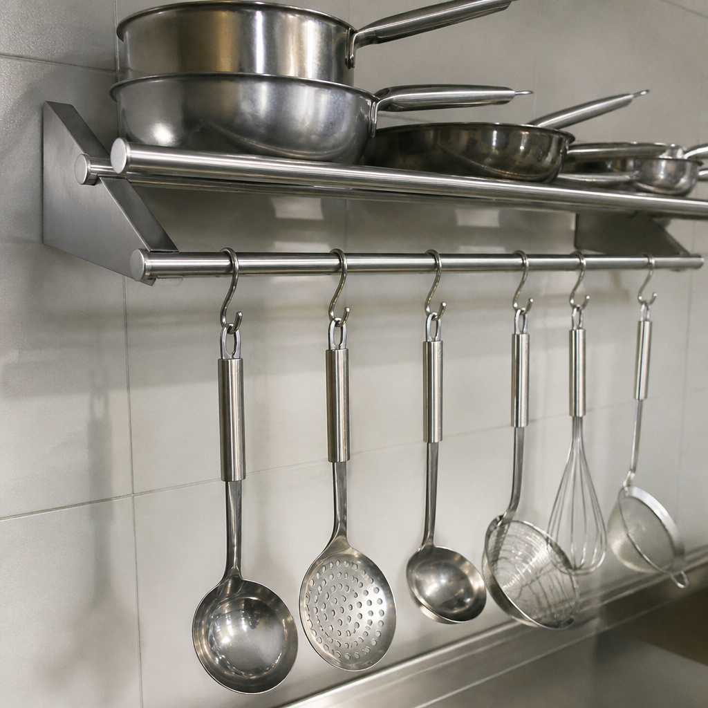 Commercial Stainless Steel Wall Shelf 1200mm 75kg Capacity