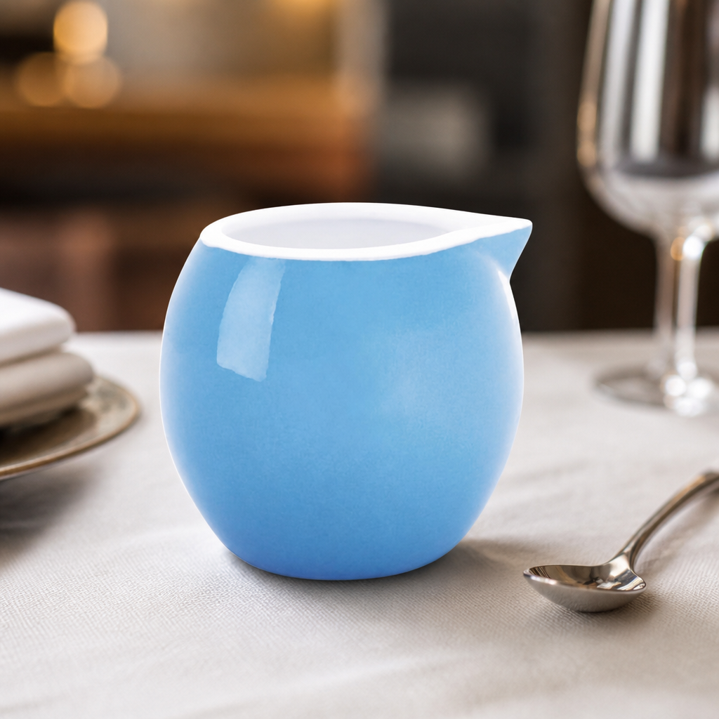 Commercial Milk Jugs 70ml Blue 6 Pack for Cafes and Restaurants