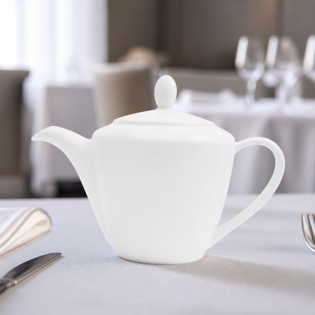Commercial Teapot 310ml Vitrified Ceramic 6 Pack
