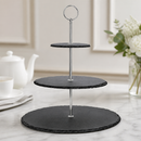 Commercial 3 Tier Slate Afternoon Tea Stand 345mm Height