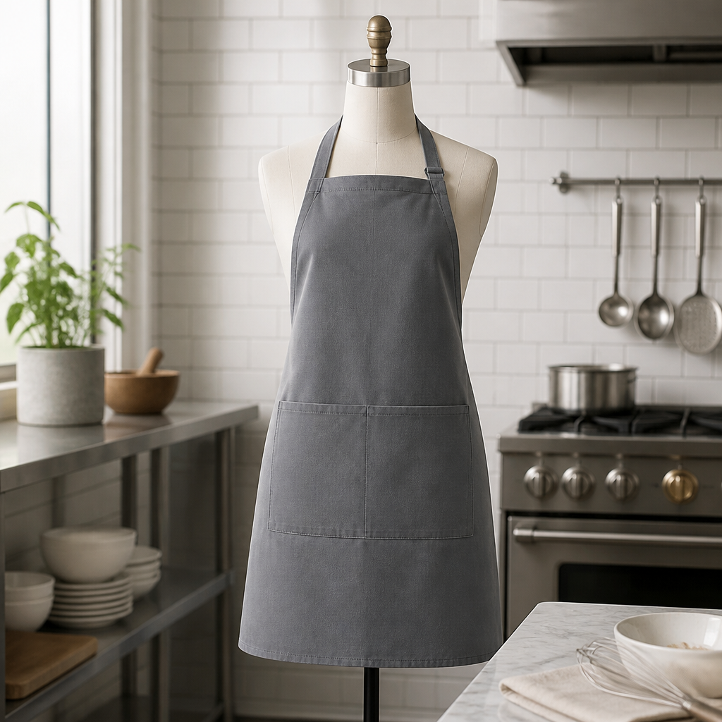Commercial Grey Bib Apron for Staff Uniforms 610mm x 860mm