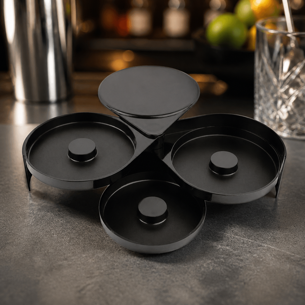 Commercial Glass Rimmer with Lime Juice, Salt and Sugar Compartments
