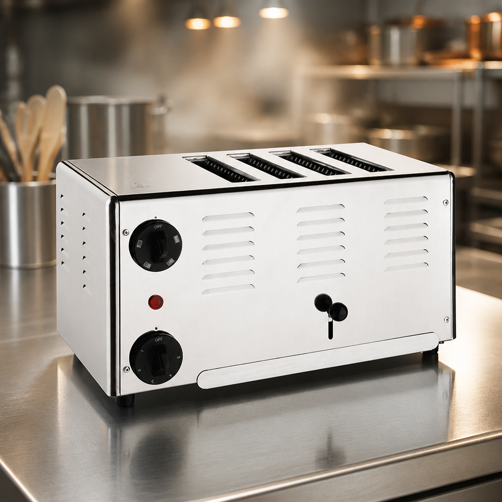 Commercial 4 Slot Toaster with Extra DuraHeat Elements