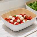 Commercial Square Bowl 165mm White Melamine for Buffet Service