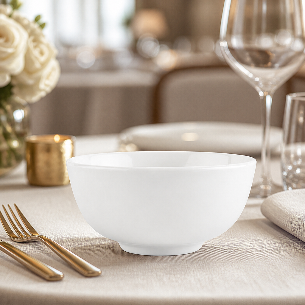 Pack of 24 commercial soup bowls 125mm porcelain