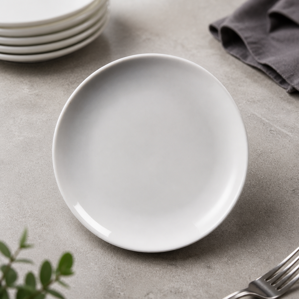 Commercial Whiteware Coupe Plates 200mm - 12 Pack