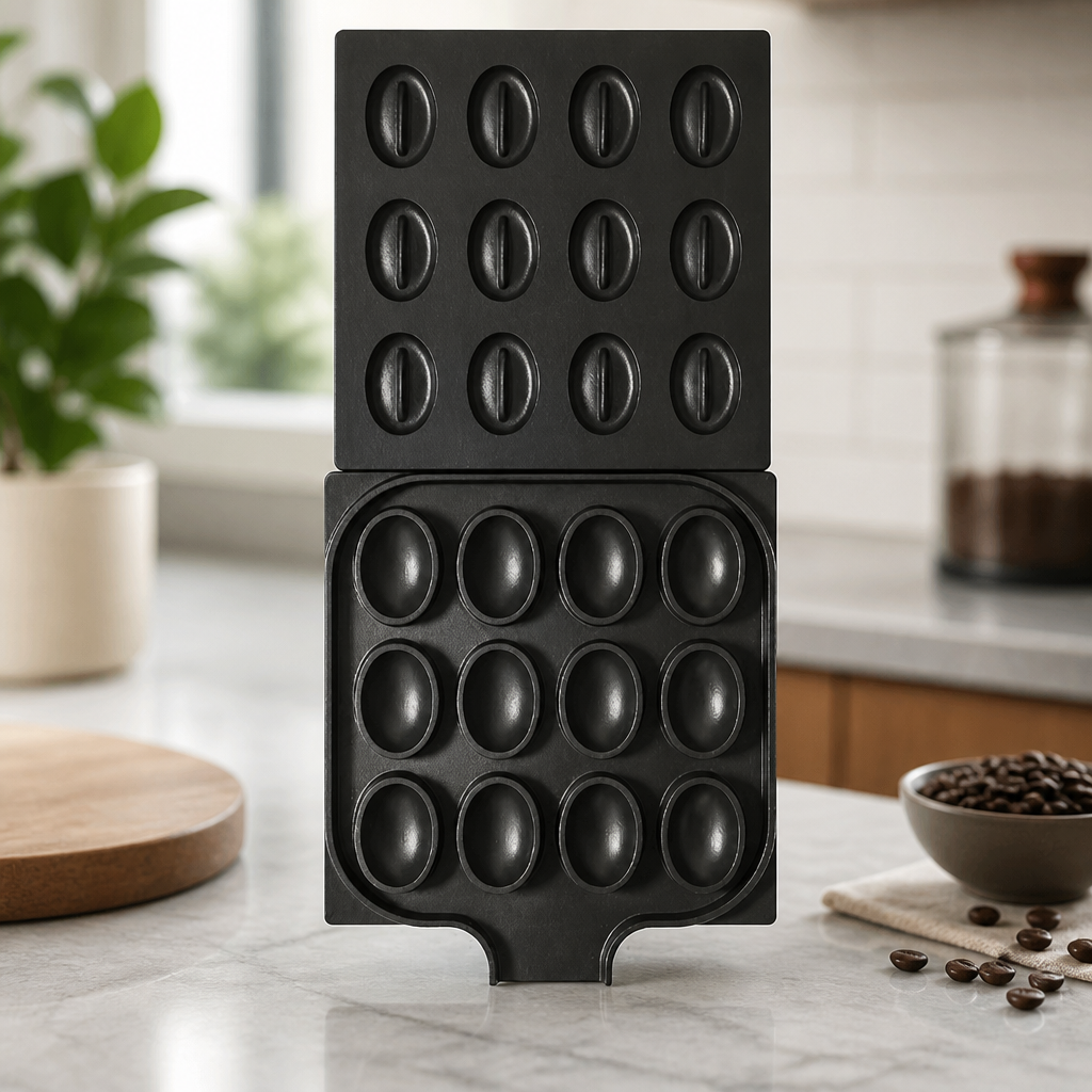 Snack System Teflon Coffee Bean Waffle Plate