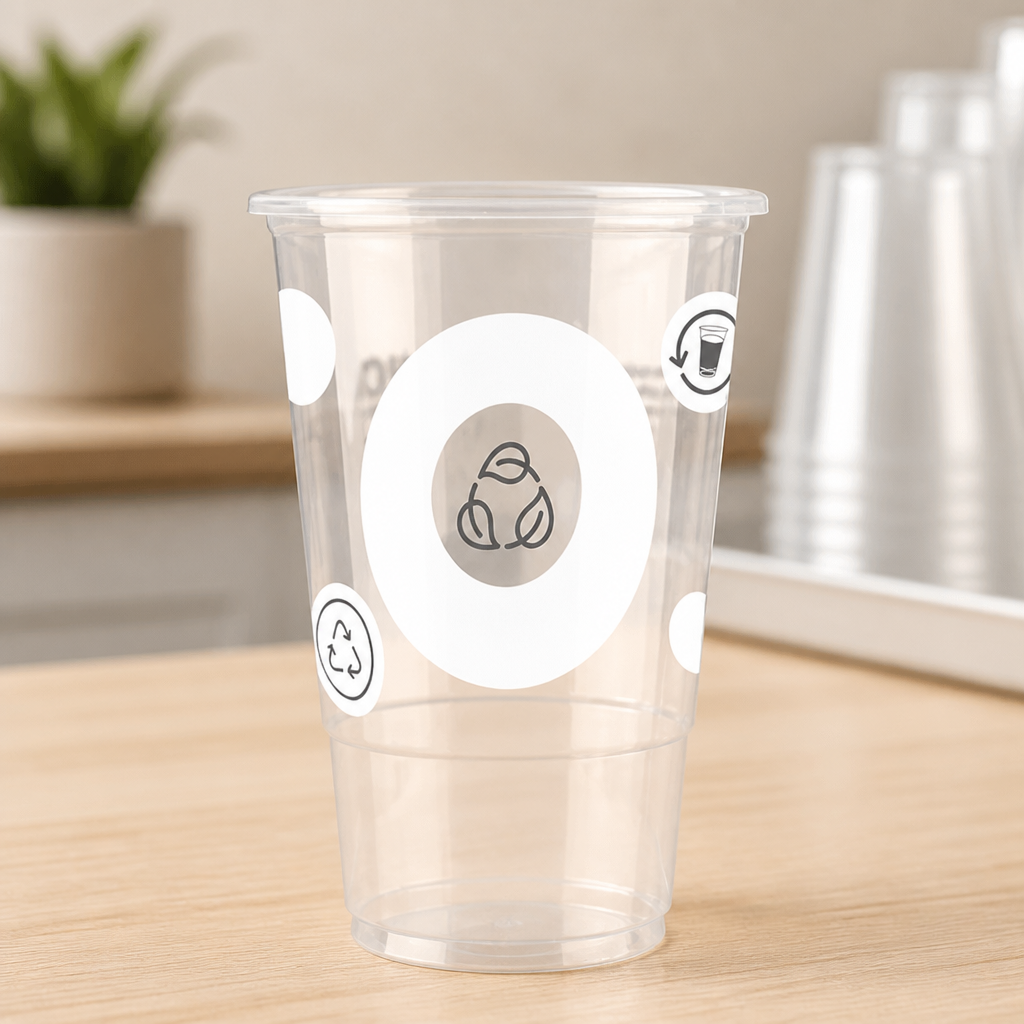 Eco-friendly 285ml half pint to line PP plastic cups 1000 pack