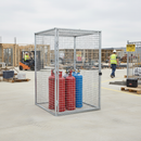 Heavy Duty Gas Bottle Cage with Galvanised Finish, Collapsible and Stackable for Secure Storage of Gas Cylinders