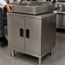 Commercial Heated Pedestal Stand 600mm with Doors and Legs