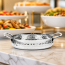 Hammered Stainless Steel Buffet Dish 150mm Commercial Serving Tray