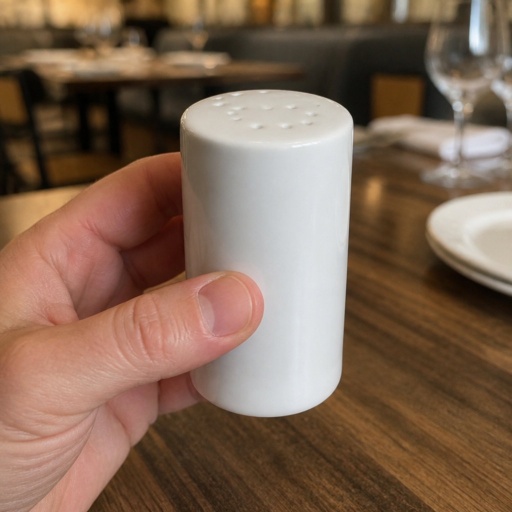 Commercial Whiteware Salt Shakers 80mm - 12 Pack