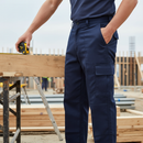 Premium Heavy Duty Cargo Trousers in Navy with Multiple Pockets and Reinforced Belt Loops for Enhanced Durability
