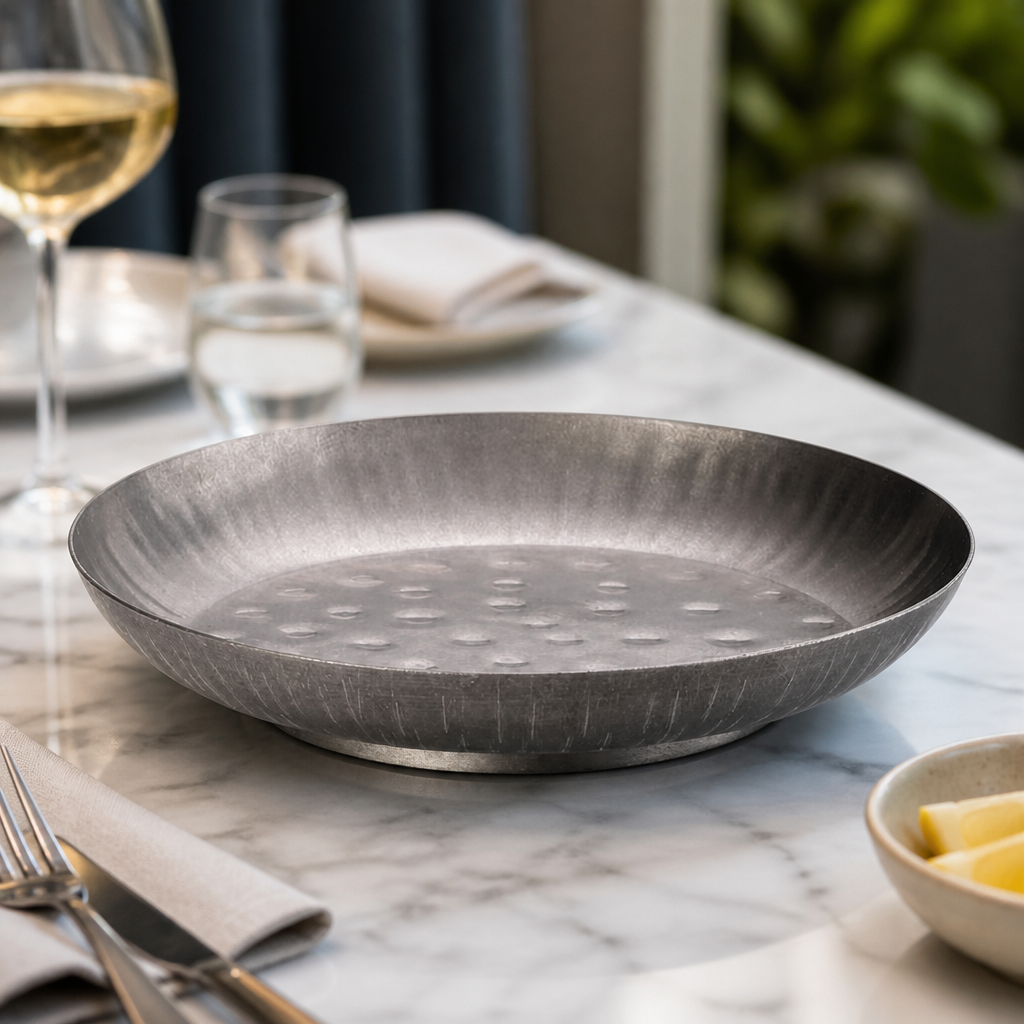 Commercial Seafood Serving Bowl 245mm Vintage Steel Finish