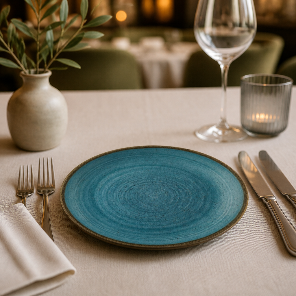 Commercial Coupe Plates 220mm Teal 12 Pack