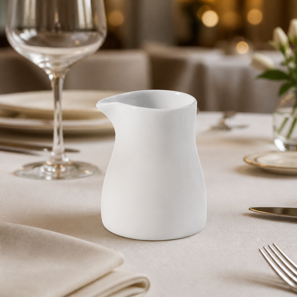 Commercial Porcelain Cream Jugs 50ml 6 Pack