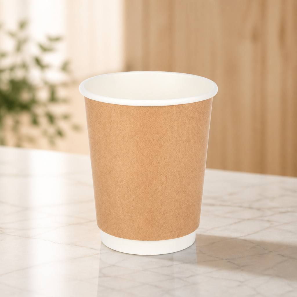 Commercial Double Wall Recyclable Coffee Cups 225ml 25 Pack