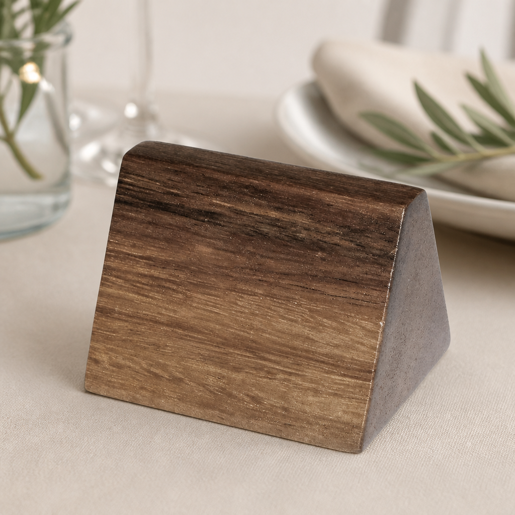 Acacia Table Number Signs Set of 10 for Restaurants and Bars