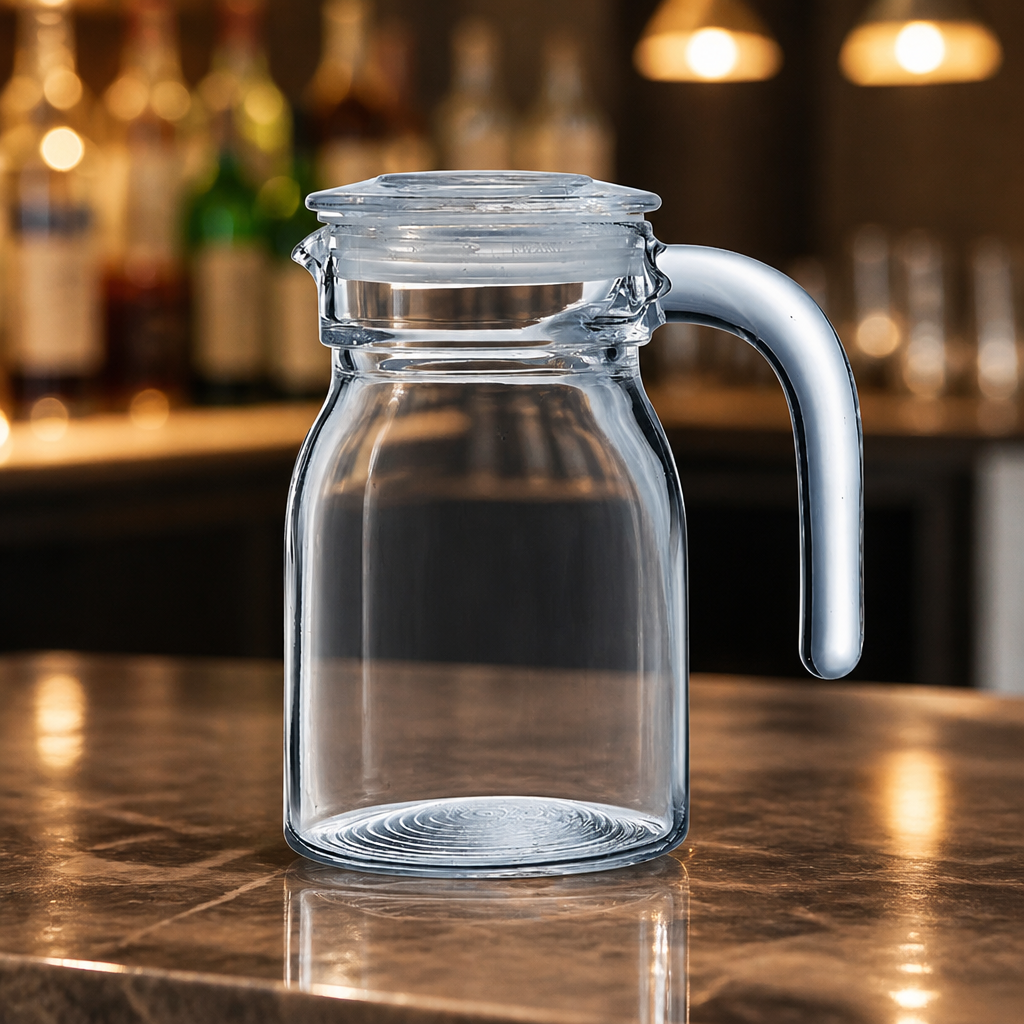 500ml commercial glass jugs with lids for serving beverages