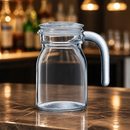 500ml Commercial Glass Jugs with Lids for Serving Beverages