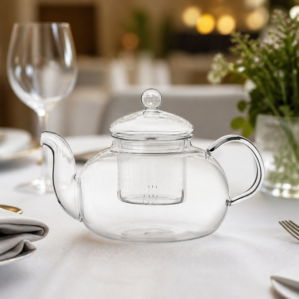1 Litre Commercial Glass Teapot for tea and cocktails