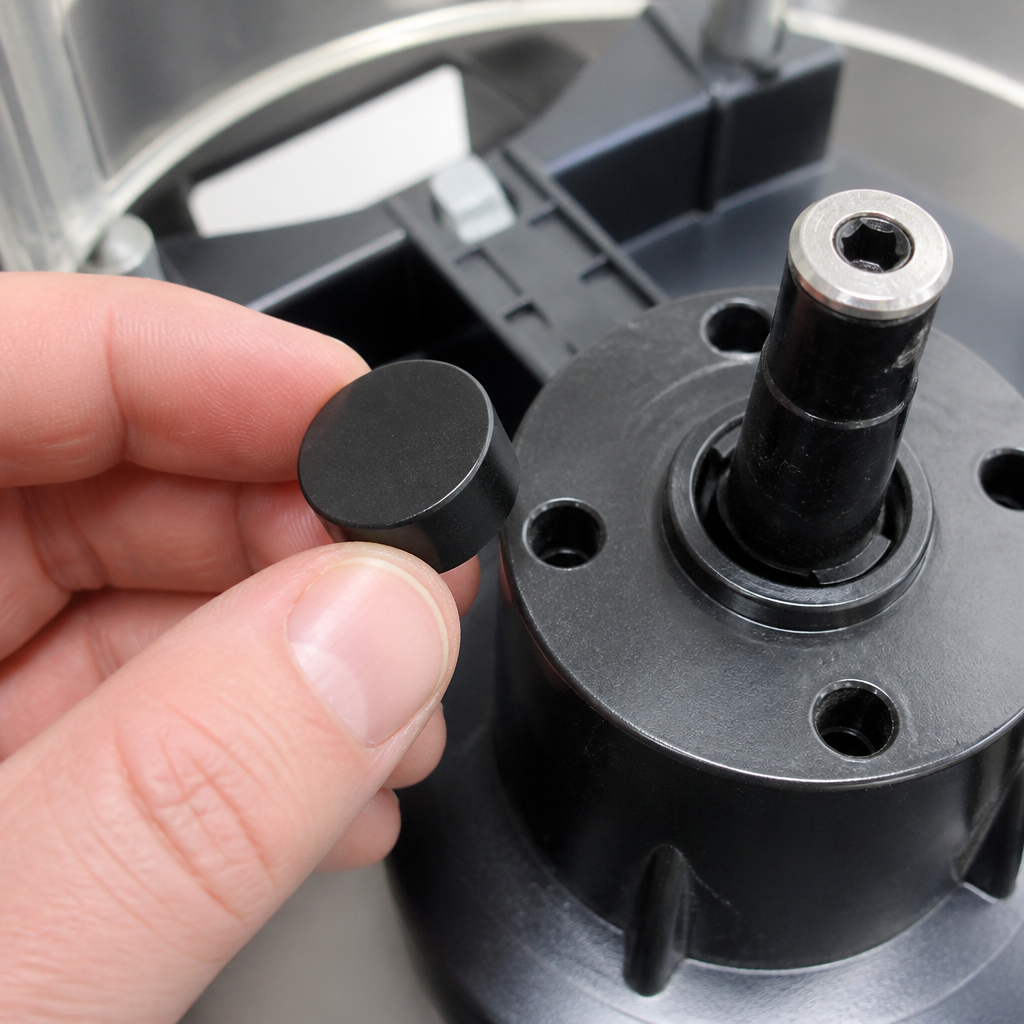 Replacement screw cover for commercial food processor parts